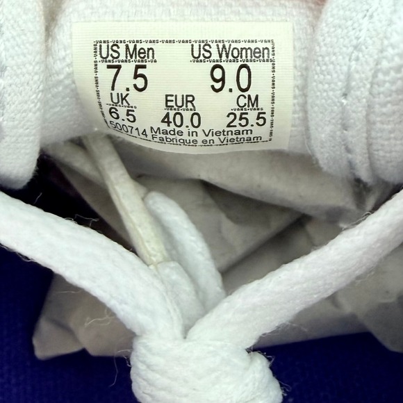 Vans Era Purple Canvas Low Top Skate Shoes Mens 7.5 Womens 9.0 VN000EWZPUR - Picture 8 of 9